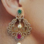 Ruby Emerald Earrings from Brundavan Jewellery