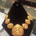 Gold Temple Lakshmi Necklace with Weight Details