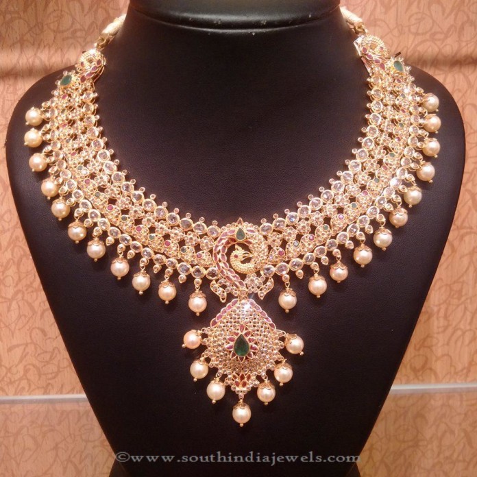 Uncut Diamond and Emerald Necklace - South India Jewels