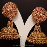 Gold Antique Ruby Jhumkas from NAJ