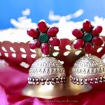 Antique Silver Ruby Jhumka