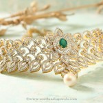 Bridal Diamond Choker with Emerald from Manubhai