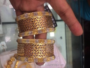 50 Grams Gold Designer Bangle - South India Jewels