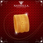 Gold Broad Bridal Jewellery Bangle from Nathella