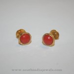 Gold Coral Baby Ear Stud