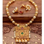 One Gram Gold Plated Necklace with Jhumka