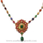 Gold Navarathan Necklace from Karni Jewellers