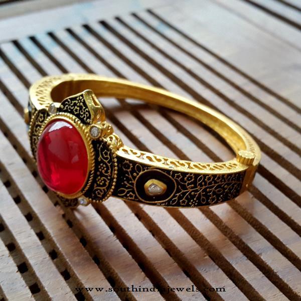 Designer Ruby Kada Bangle From Aatman Jewellers