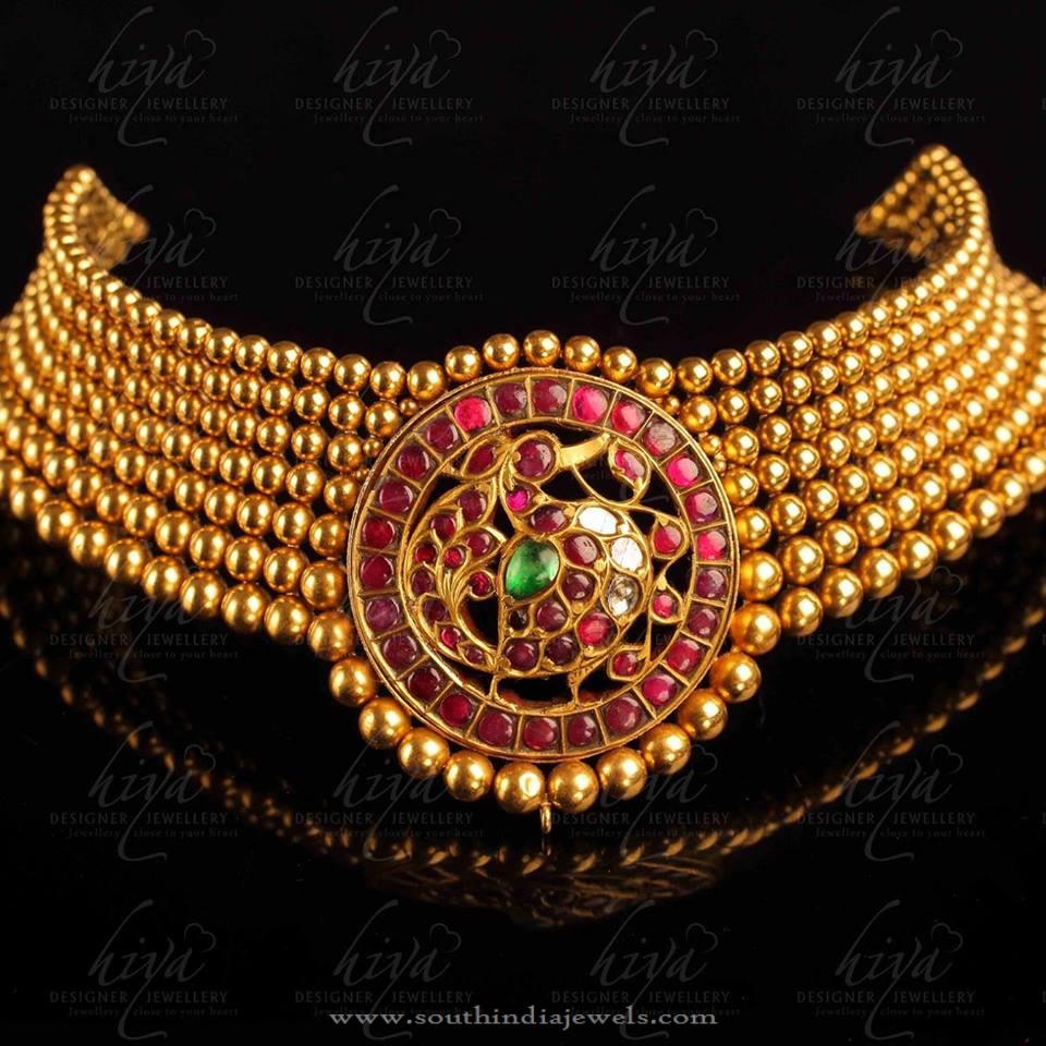 Gold Antique Ruby Choker from Hiya Jewellery