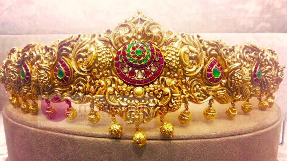 Gold Antique Vadanam from Manepally Jewellers