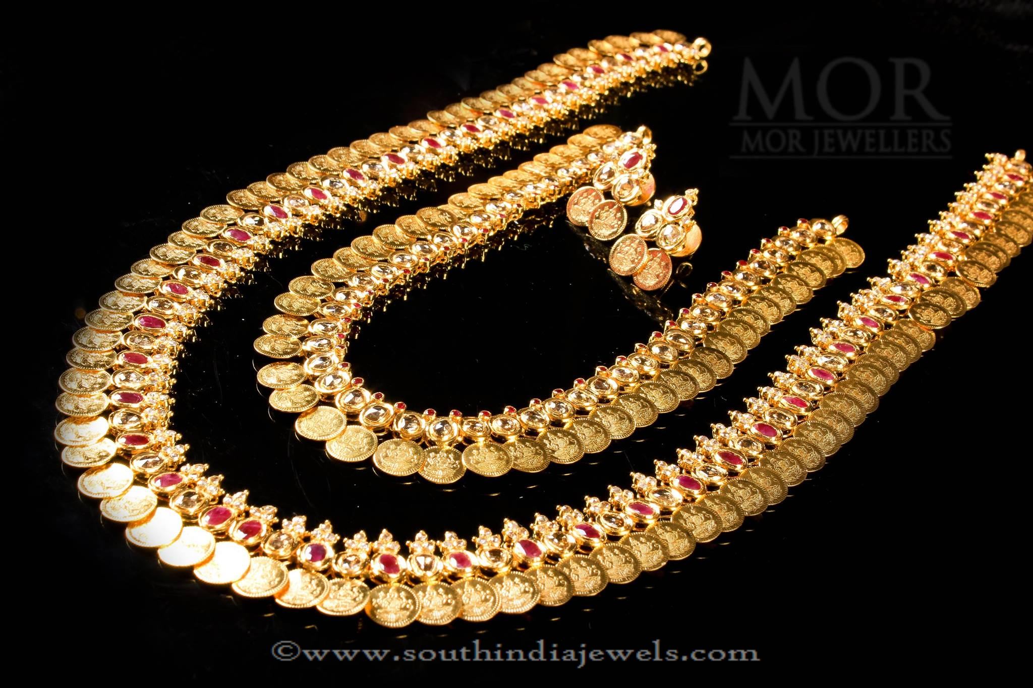 Kerala Style Gold Bridal Necklace Set ~ South India Jewels