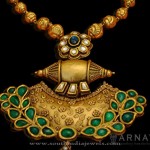 Antique Gold Emerald Pendant From Arnav