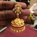 22K Gold Latest Temple Jhumka