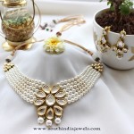 Pearl Kundan Choker Necklace Set