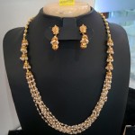 Multi-layer Pearl Necklace with Jhumka