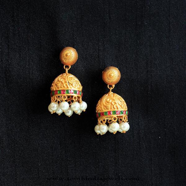 Imitation Antique Jhumka from Aatman - South India Jewels