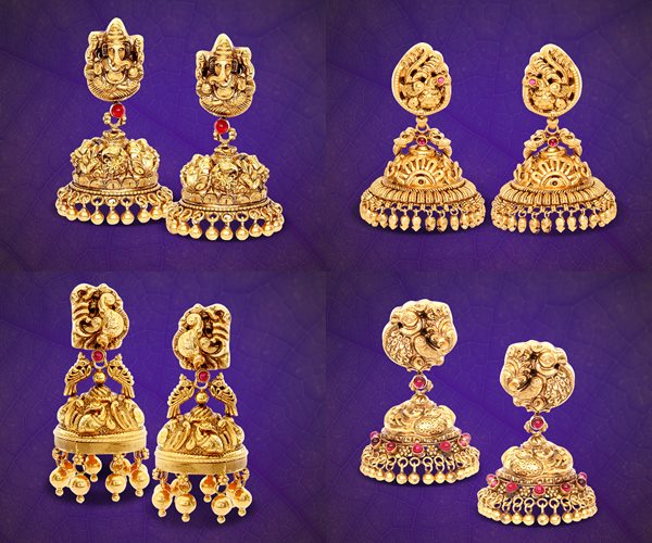 GRT Jewellers Wedding Jhumka Collections