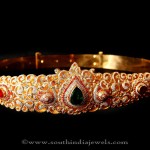 Gold Bridal Stone Vadanam from Mor Jewellers