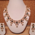 22K Gold Pearl Necklace Set from Naj