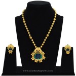 Gold Plated Chain with Fancy Pendant & Ear Stud