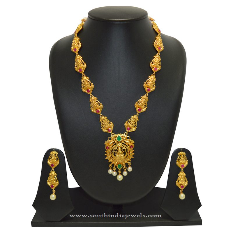 Gold Plated Lakshmi Necklace Designs from SFJ