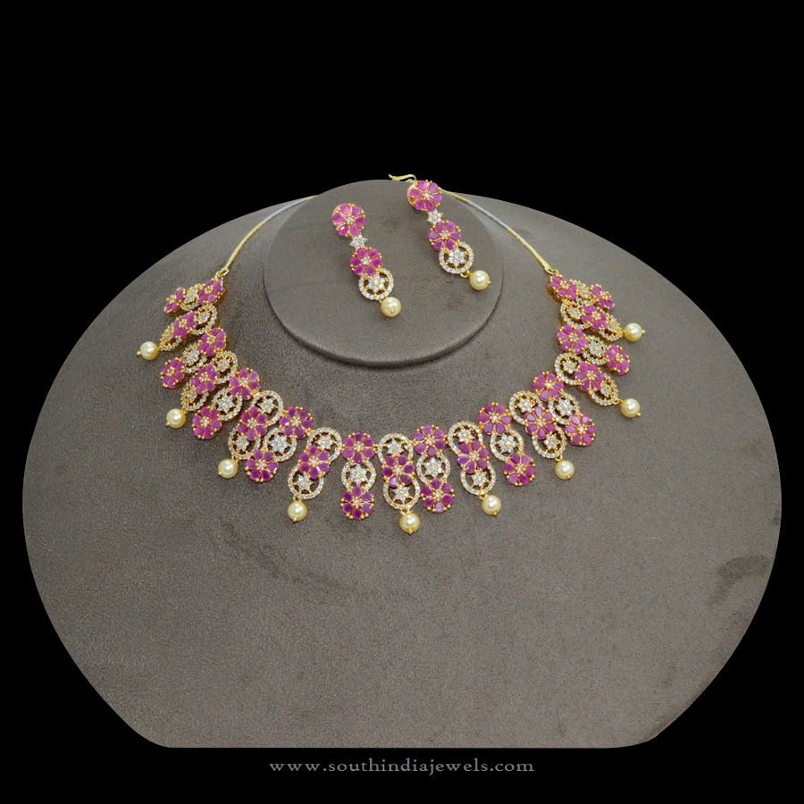 Indian-Ruby-Necklace-Design-Rs5500