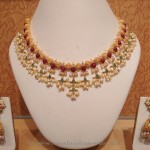 Light Weight Pearl Choker Necklace with Jhumka