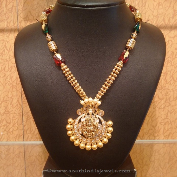 Simple Gold Necklace Design - South India Jewels