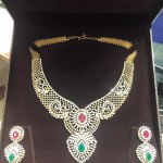 Bridal Diamond Necklace and Earrings Design