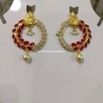 22K Gold Designer Ruby Earrings