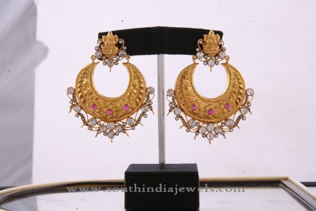 Gold Pacchi Chandbali Earring Design