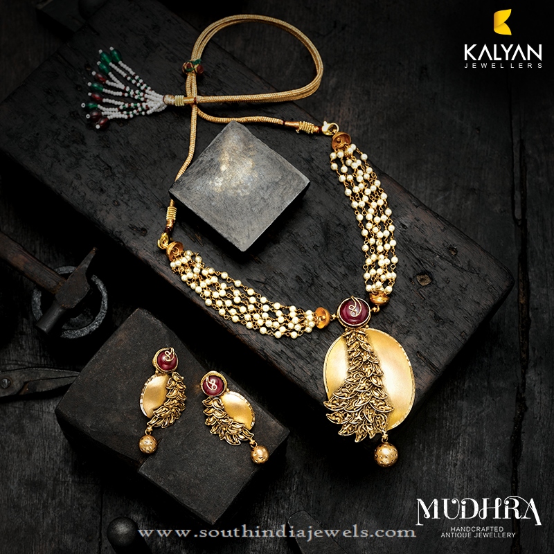 Gold Designer Necklace from Kalyan Jewellers