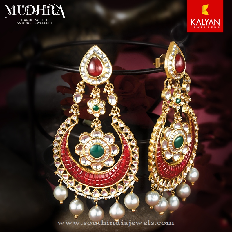Gold Chandbali Earrings from Kalyan Jewellers