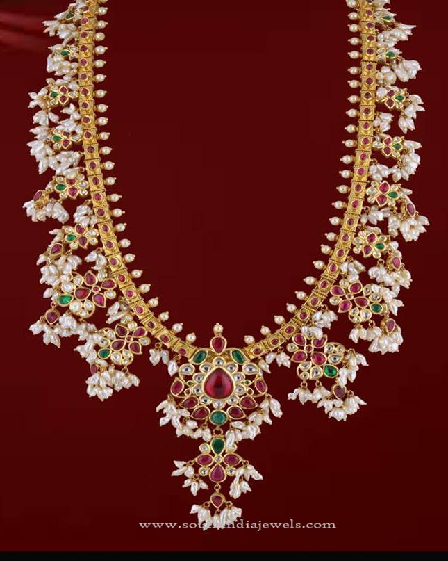 Gold Guttapusalu Necklace from P.Sathyanaranayan & Sons