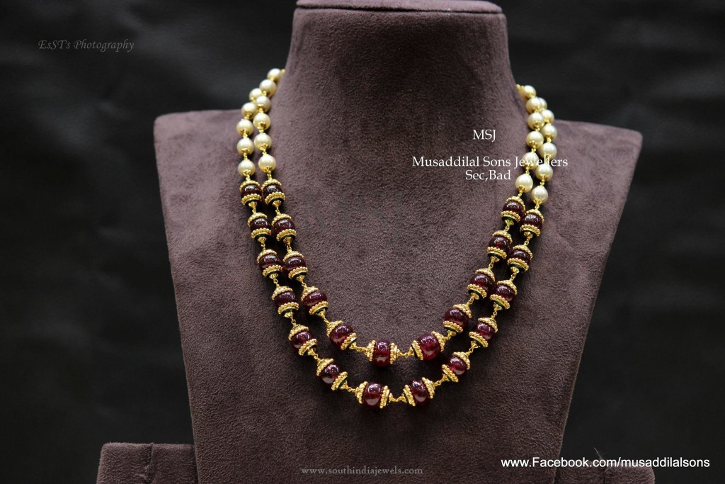 Gold Necklace with Beads Designs