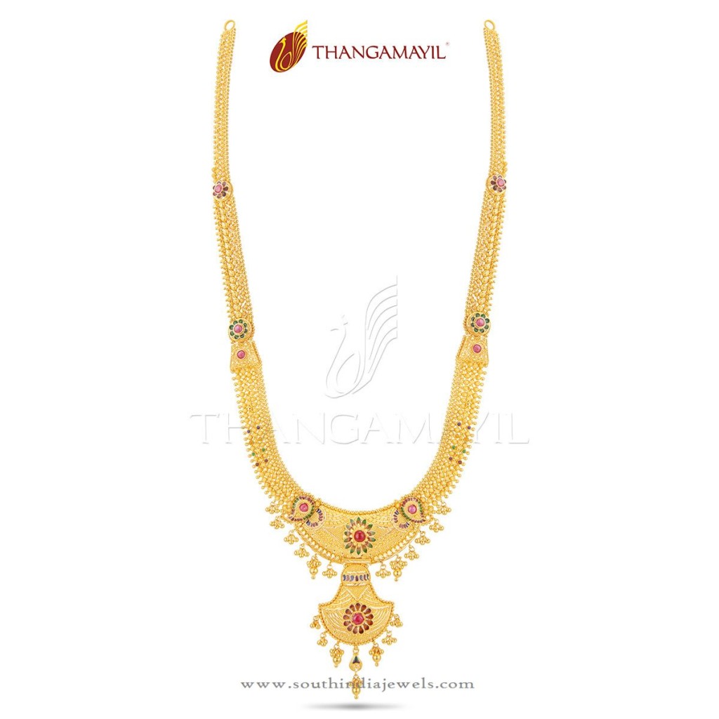 22K Gold Bridal Long Haram from Thangamayil Jewellery