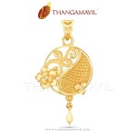 Simple Gold Pendant from Thangamayil Jewellery