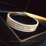 Simple Gold Diamond Bangles from Parnicaa