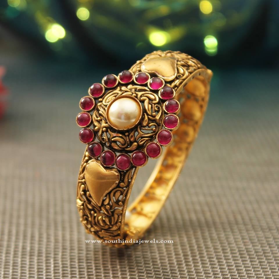 22K Gold Antique Kada Bangle New Design