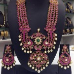 Gold Plated Grand Ruby Haram Set