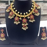 Gold Plated Guttapusalu Necklace Set