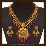 Gold Antique Necklace with Rubies from VBJ