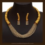 Gold Antique Designer Pearl Necklace Set
