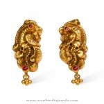 Gold Antique Earrings from Bhima Jewellers