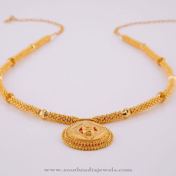 Simple Gold Necklace Design ~ South India Jewels