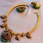 Gold South Indian Style Antique Necklace