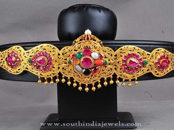 Gold Vadanam from Hyderabad Bombay Jewellers