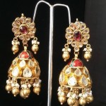 Indian Bridal Kundan Jhumka Earrings