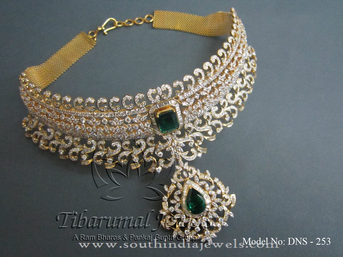 New Model Gold Diamond Choker Necklace 