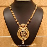 Light Weight Gold Antique Necklace Design